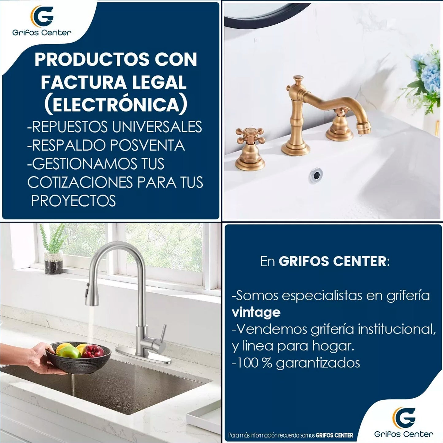 Griferia Monocontrol Lavamanos Baja Negra
