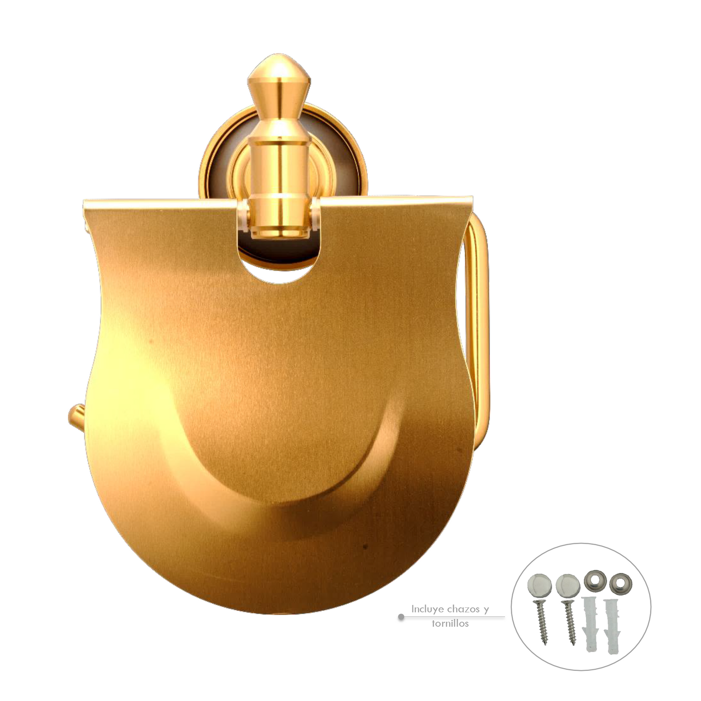 Portarrollo para Baño Aluminio Dorado Diamante