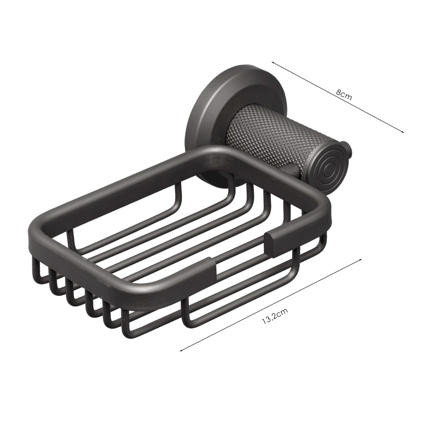 Jabonera Canastilla para Baño en Aluminio Gris Zafiro