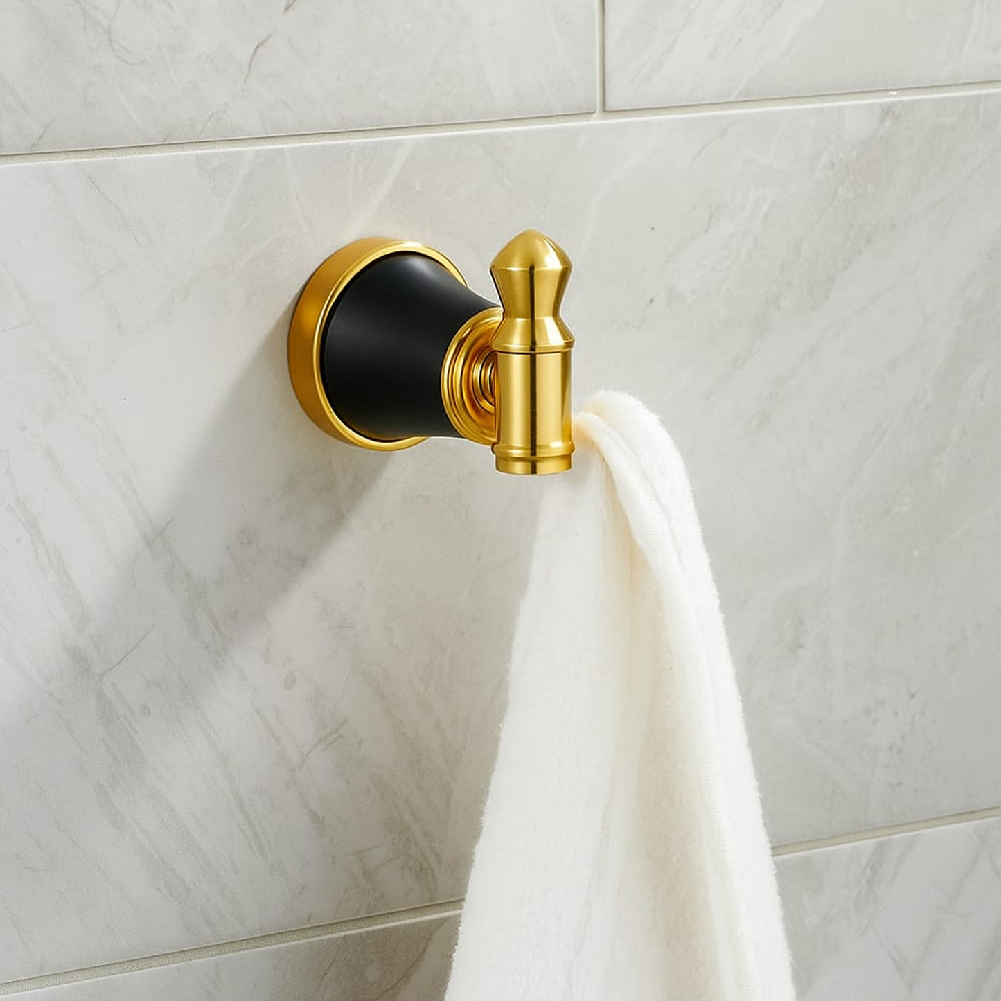 Perchero para Baño en Aluminio Dorado Diamante