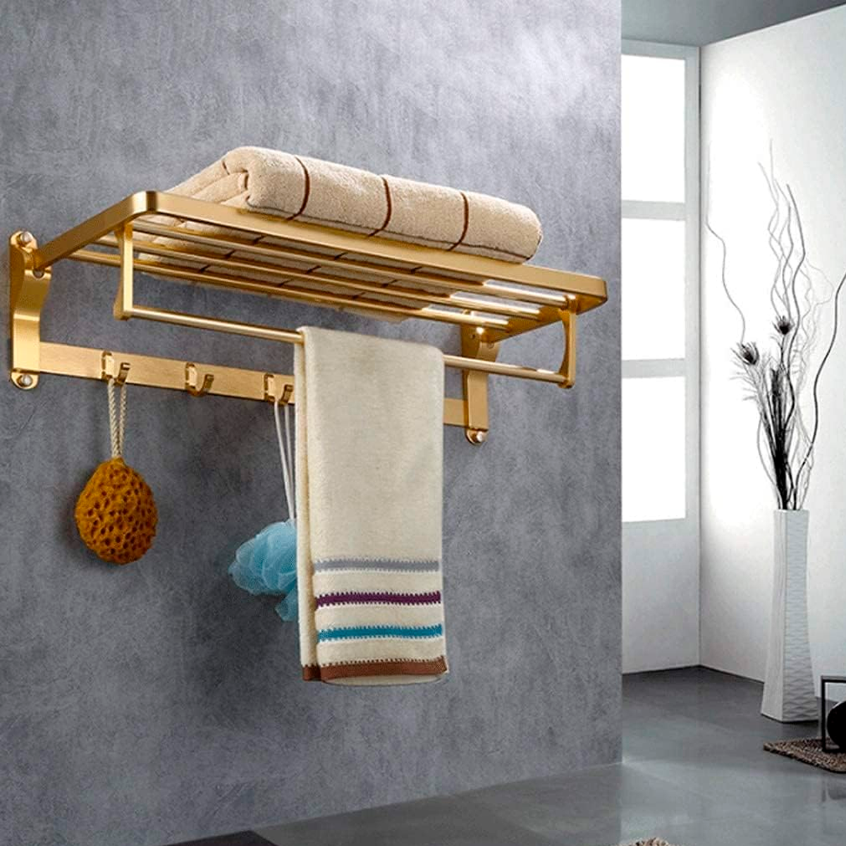 Toallero Hotelero para Baño Acero 304 Dorado