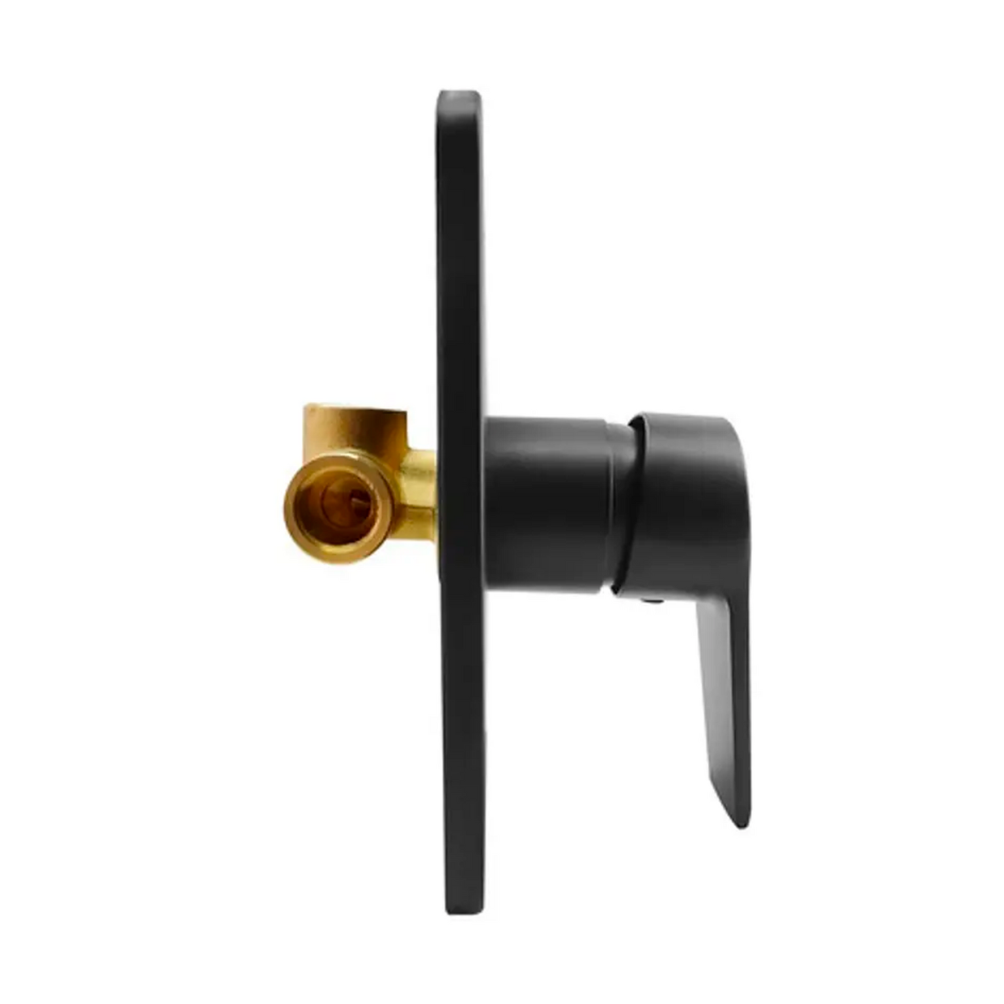 Mezclador Monocontrol Ducha Rectangular Negro Mate