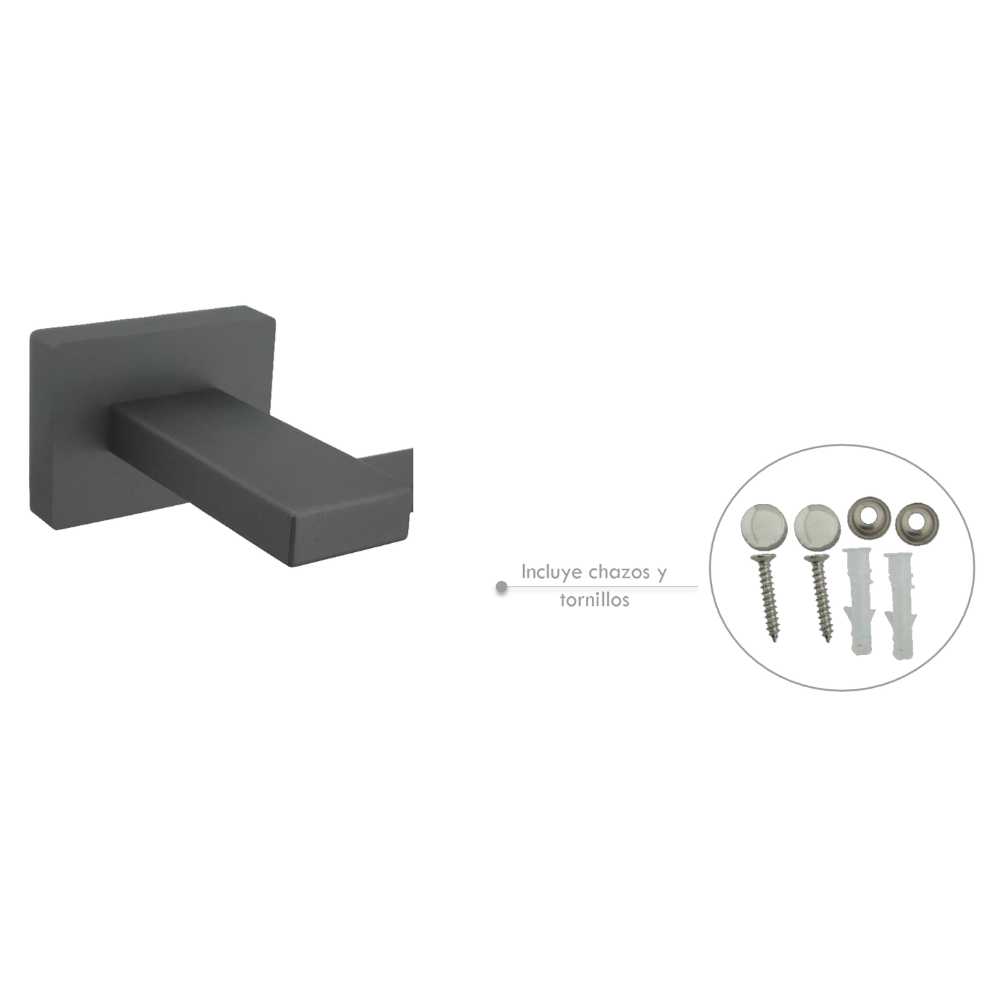 Toallero Barra para Baño en Aluminio Gris Gray