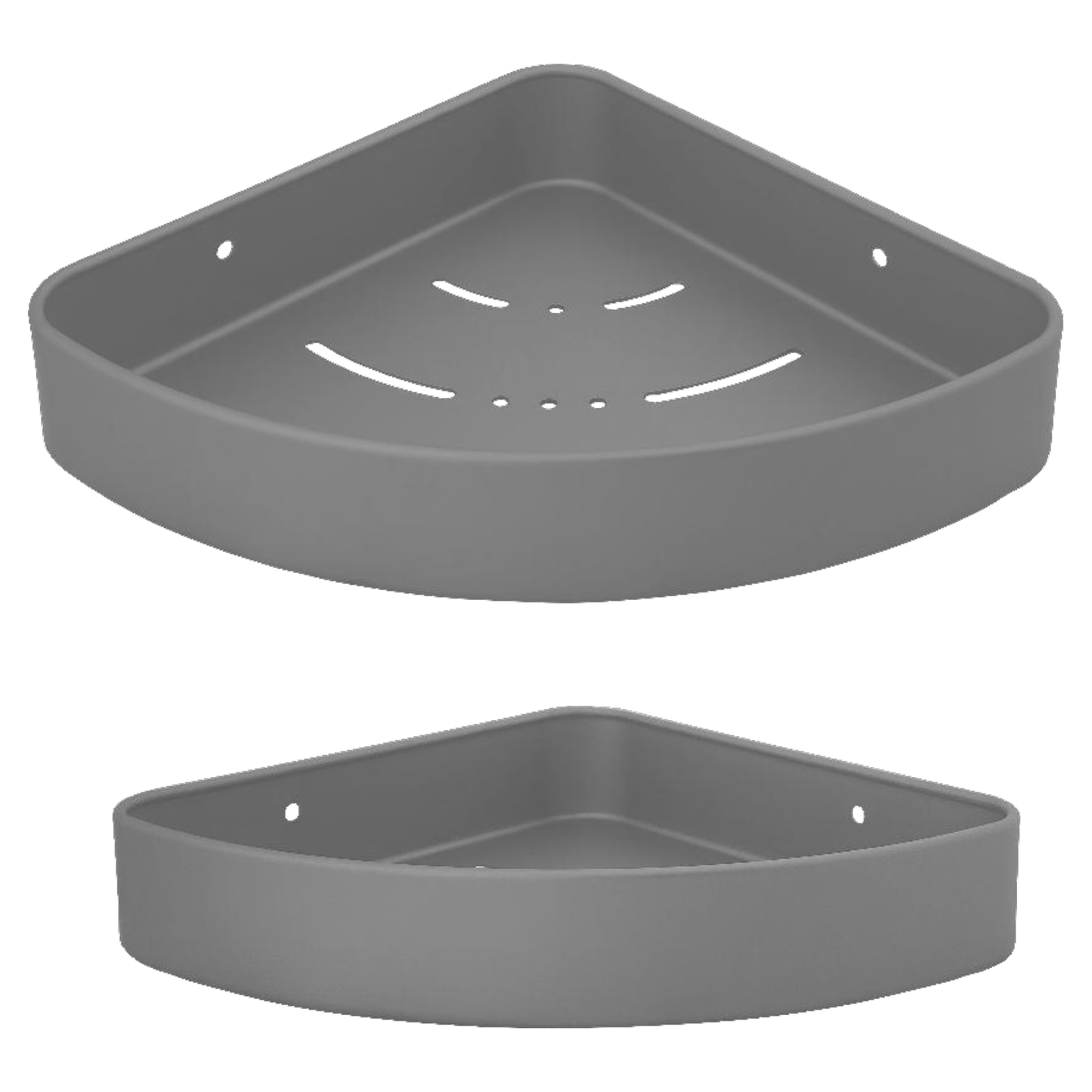 Repisa Esquinera para Baño Gris Aluminio
