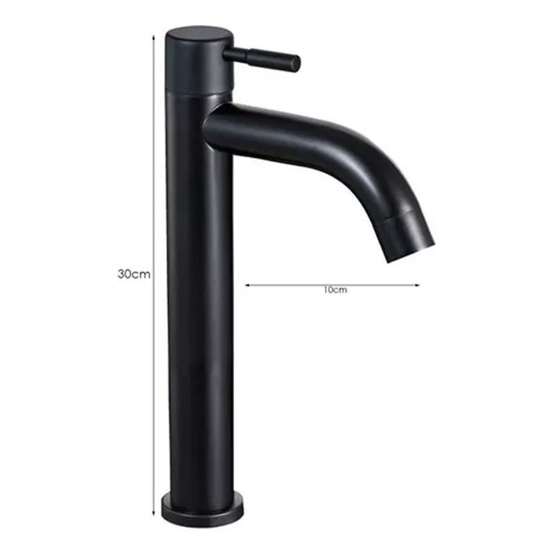 Kit Ducha 25cm +griferia Agua Fria+monocontrol Redondo Negro