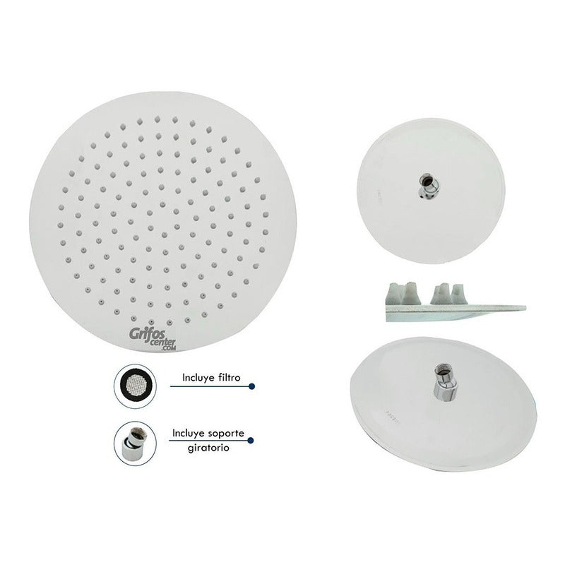 Ducha Redonda 4 En Acero 304-10 PuLG