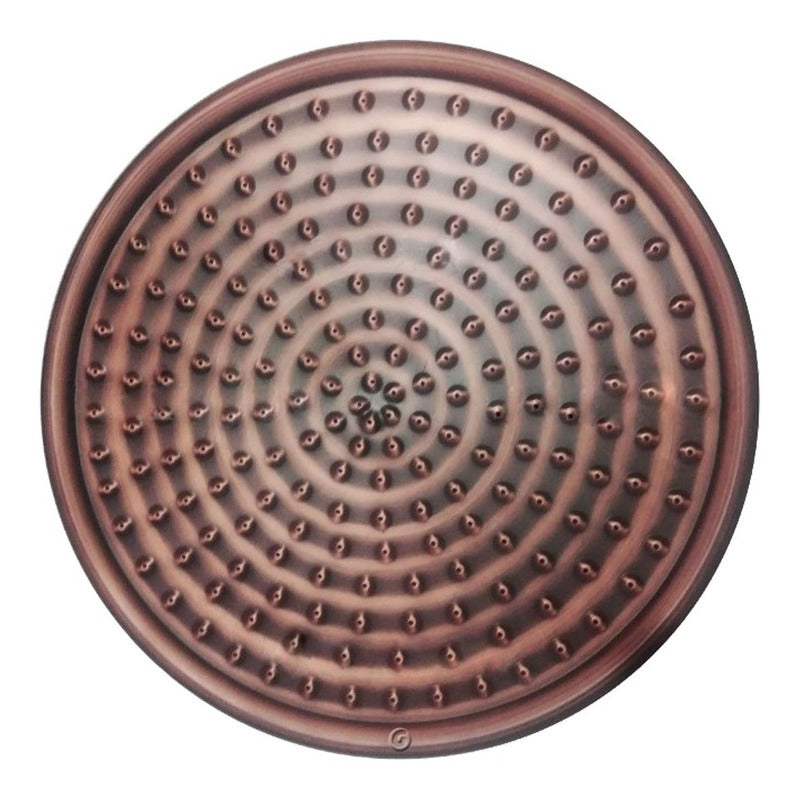 Ducha Vintage 18cm Cobre Antiguo Con Tubo 40cm
