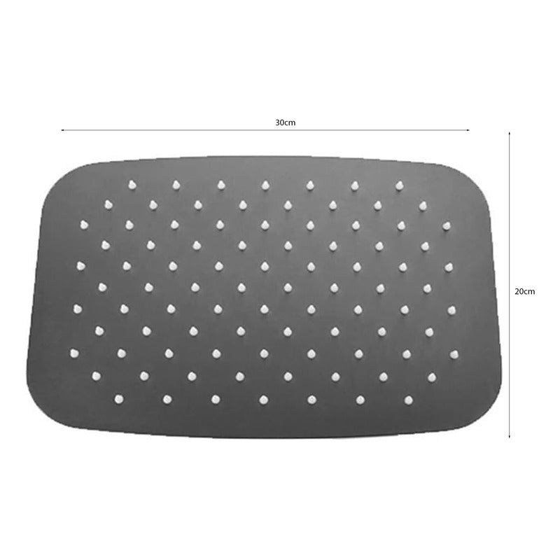 Regadera Ducha 20x30cm + Tubo Negro Mate