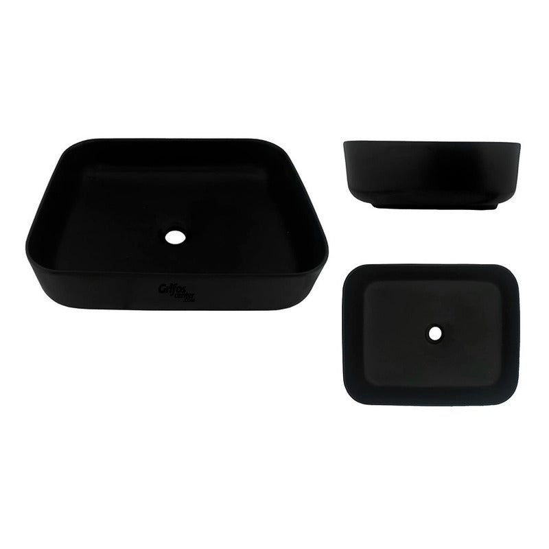 Lavamanos Rectangular Negro Rectangular