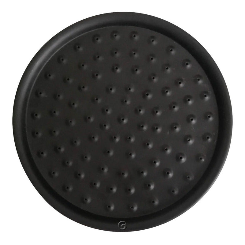 Ducha Negra Circular Vintage 20cm