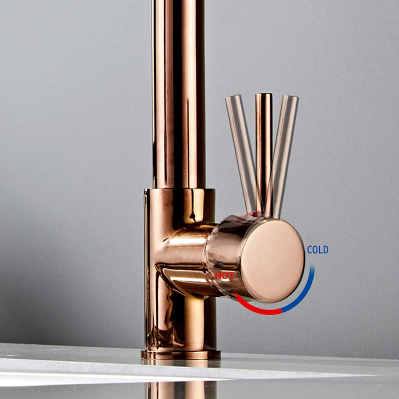 Grifería Lavaplatos Monocontrol Extraíble Vintage Rose Gold