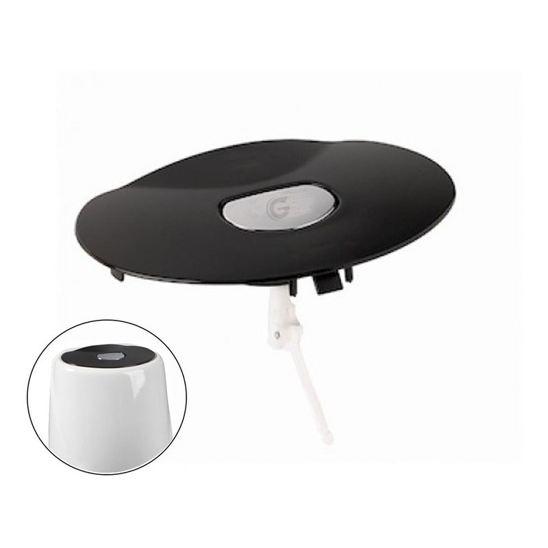 Kit Asiento Sanitario Negro + Tapa Happy