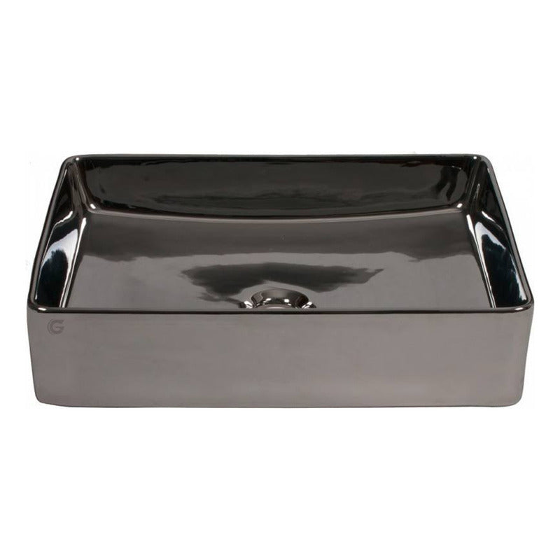Lavamanos Rectangular Plateado Luxury