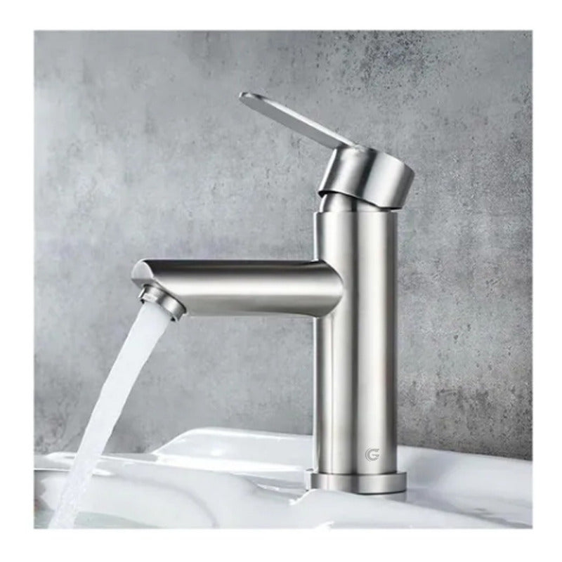 Grifería Monocontrol Lavamanos Baja En Acero Inox.304
