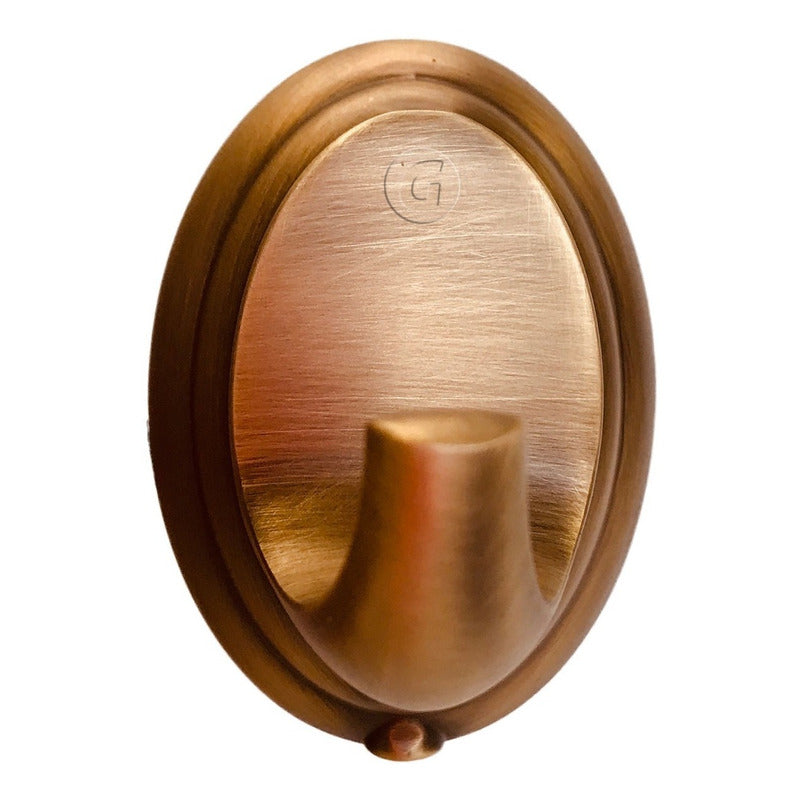 Perchero Zinc Vintage Accesorio Baño Bronce Antiguo