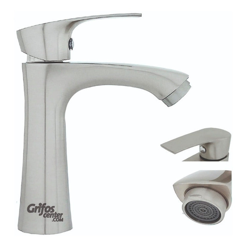 Grifería Lavamanos Agua Fría Baja Cifra Satin