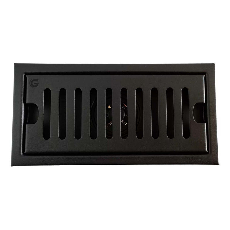 Rejilla De Piso Ranurada 20x10cm Negro Mate