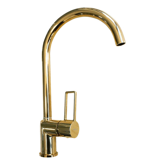 Grifería Monocontrol Lavaplatos Cisne Dorada