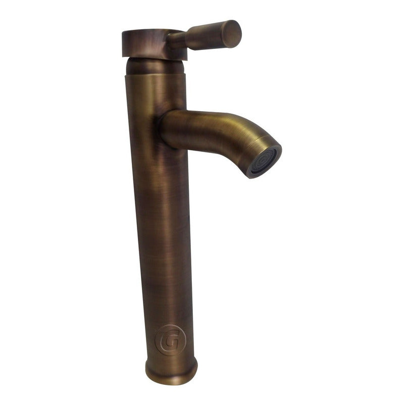 Mezclador Lavamanos En Zinc Vintage Acabado Bronce Antiguo