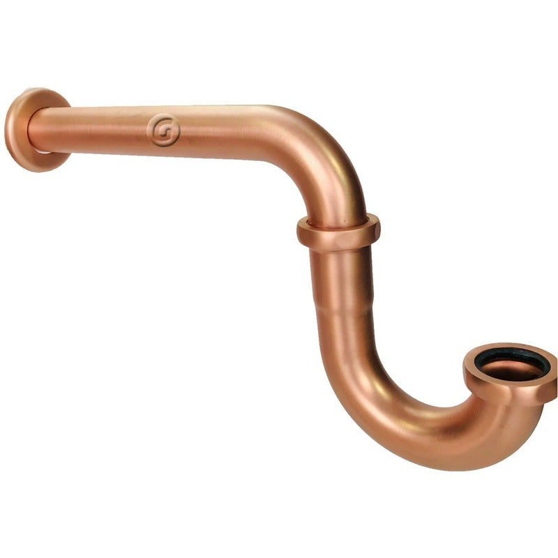 Sifón Lavamanos Vintage Cobre Satin