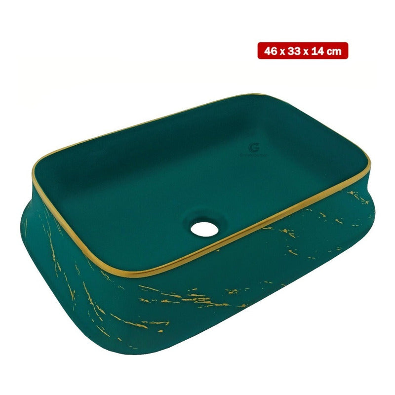 Lavamanos De Sobreponer Rectangular Marfil