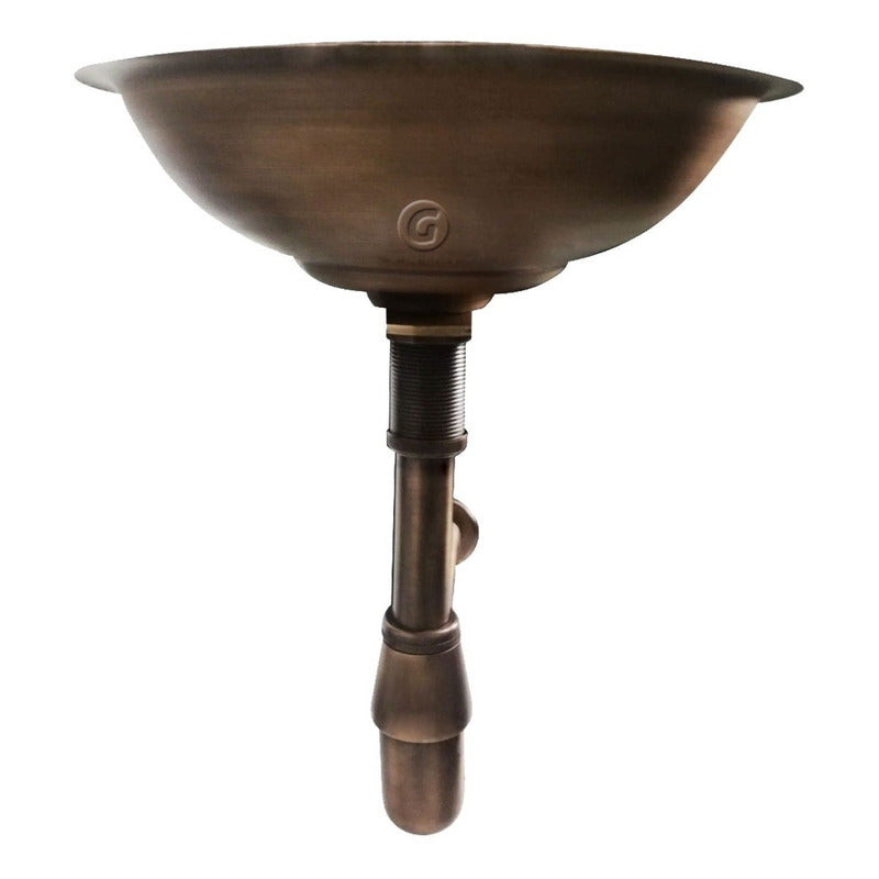 Lavamanos 35cm Vintage Bronce Antiguo + Desagüe +sifón
