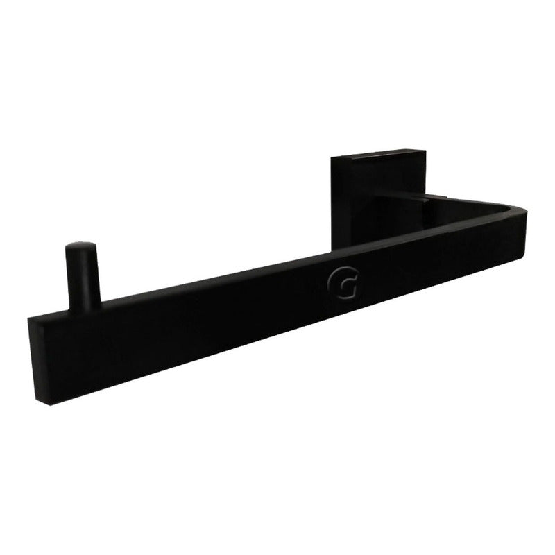 Set X4 De Accesorios Para Baño Cuadrados Color Negro