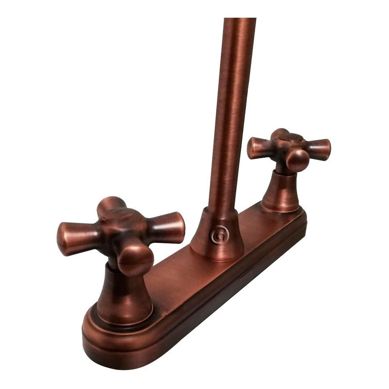 Mezclador Lavaplatos Vintage 8 Pulgadas En Abs Cobre Antiguo