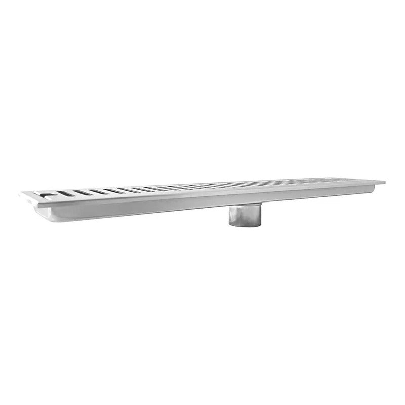 Rejilla De Piso Ranurada Acero 50 X10cm