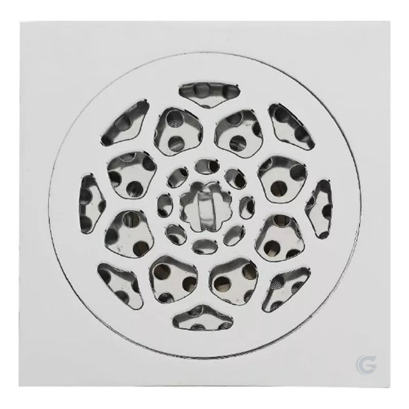 Rejilla De Piso Cuadrada 10x10cm Cromada Girasol