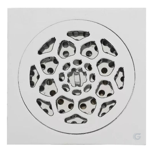 Rejilla De Piso Cuadrada 10x10cm Cromada Girasol