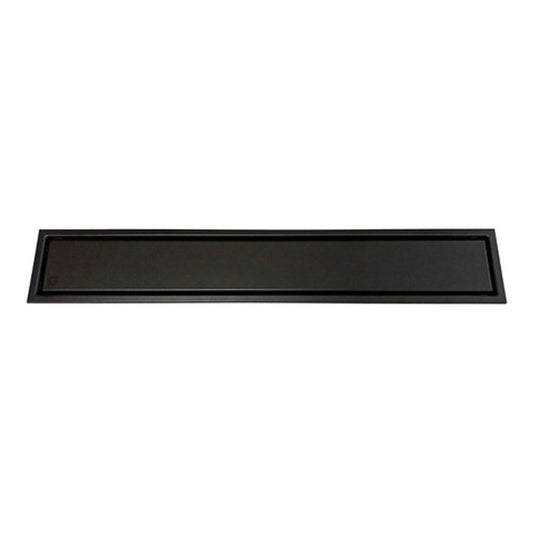 Rejilla De Piso Rectangular Invisible Negra 50cm
