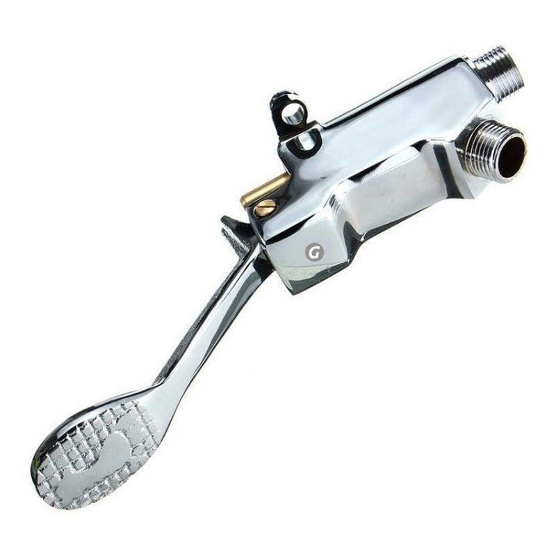Válvula Llave De Pedal + Cuello Redondo Metálico + Acoples