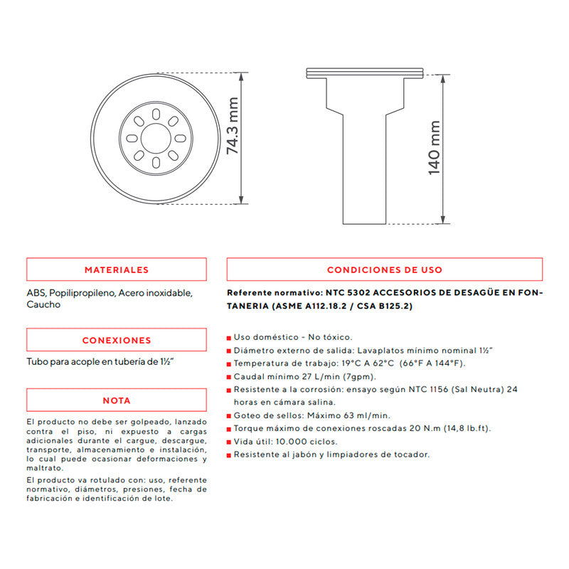Tapon Metalico Cromado Plateado Gricol