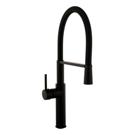 Grifería Lavaplatos Monocontrol Flexible Negro Mate Kioto