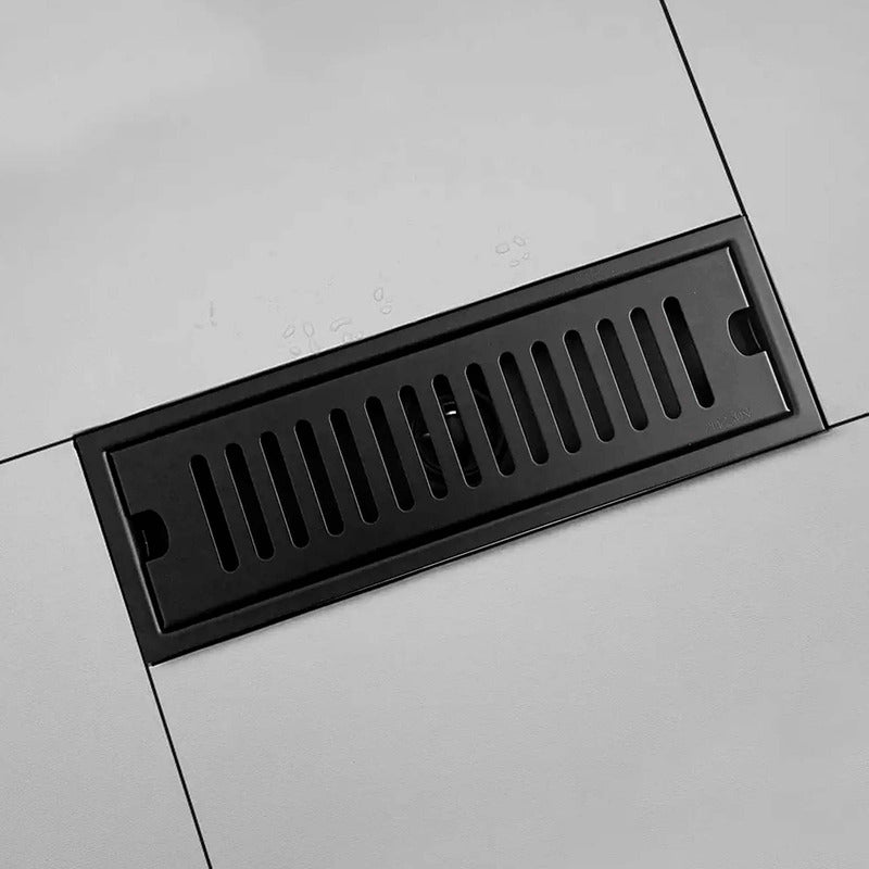 Rejilla De Piso Ranurada 20x10cm Negro Mate