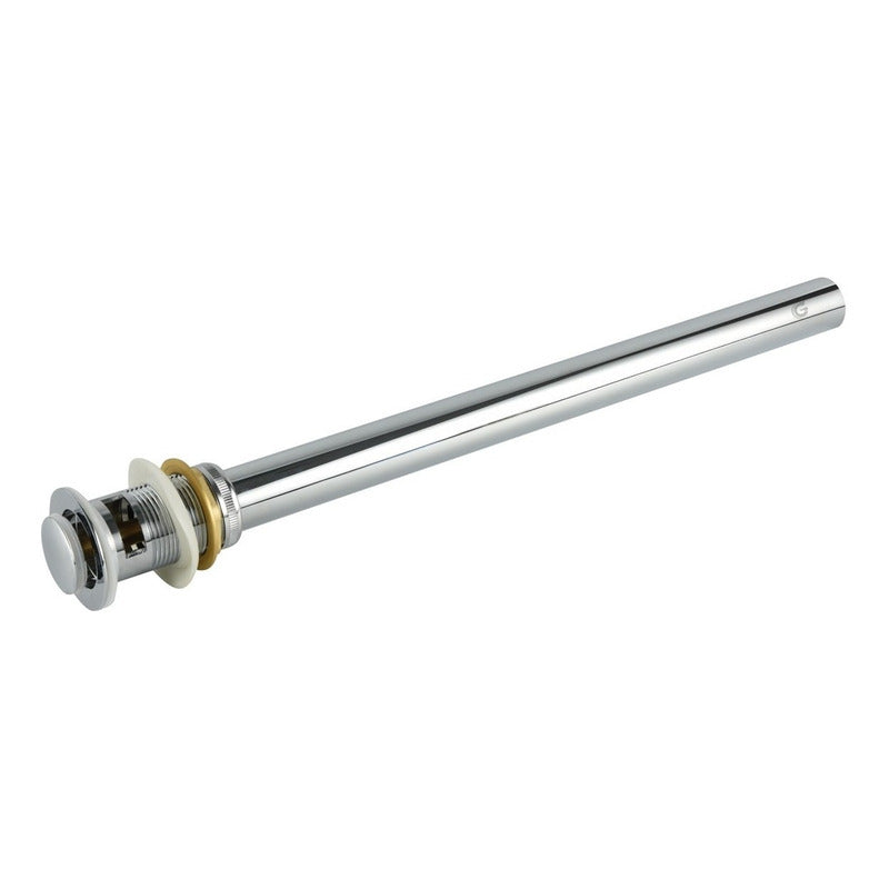 Desagüe De Push Metalico Con Rebose En Acero Inox.