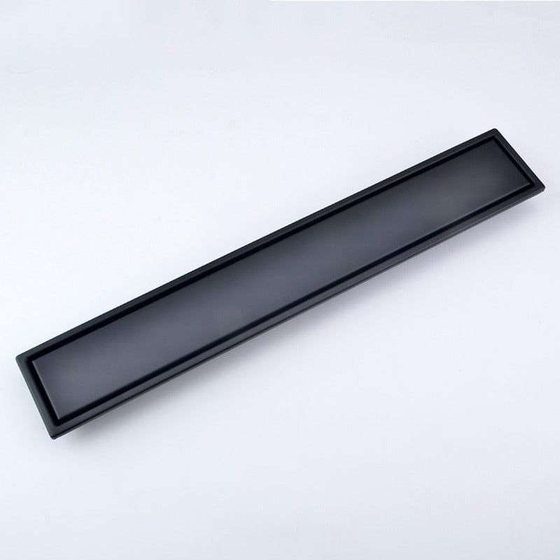 Rejilla Piso Rectangular Invisible De 60cm X 10cm Negro Mate