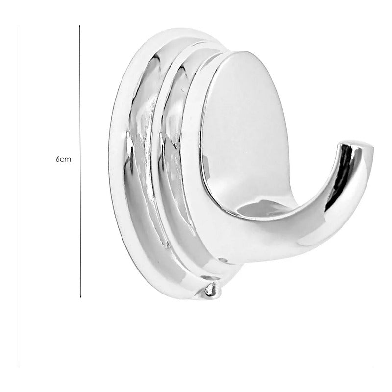 Perchero Para Baño Metálico Cromado