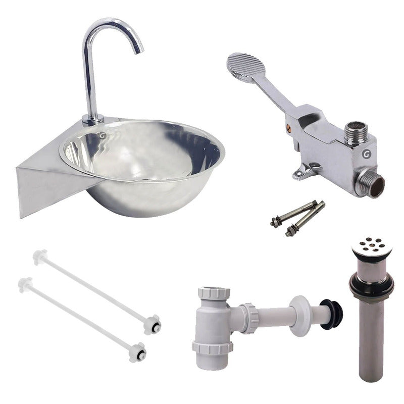 Kit Válvula De Pedal Institucional, Lavamanos 31x28