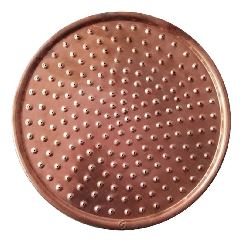 Ducha Circular En Cobre Vintage 30cm Con Valvula De Cadena