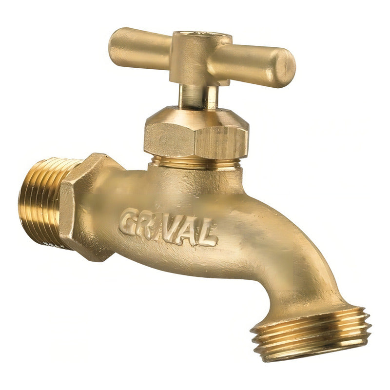Grifería Llave Jardín Corriente Bronce Grival