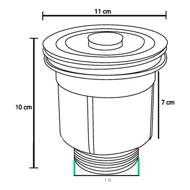 Canastilla Para Lavaplatos 4 PuLG Silver