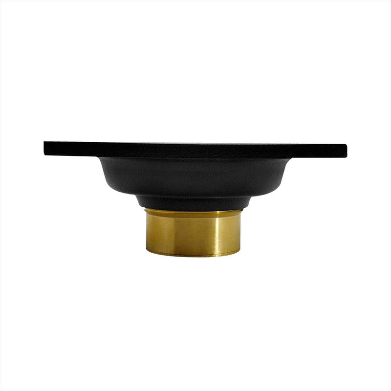 Rejilla De Piso Cuadrada De Lujo Negro Mate 10x10cm
