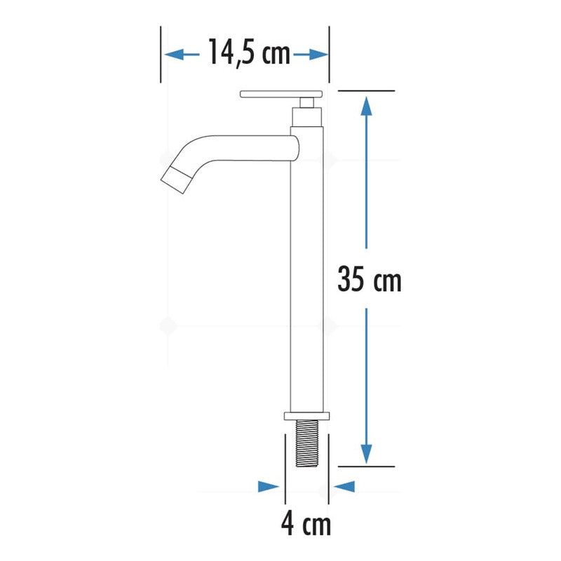 Kit Ducha 15cm +grifería Agua Fría+monocontrol Redondo Cromo
