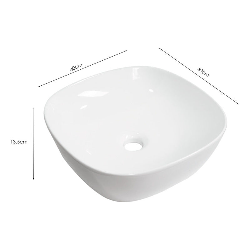 Lavamanos Ceramica Blanco Vessel 40*40*13,5cm