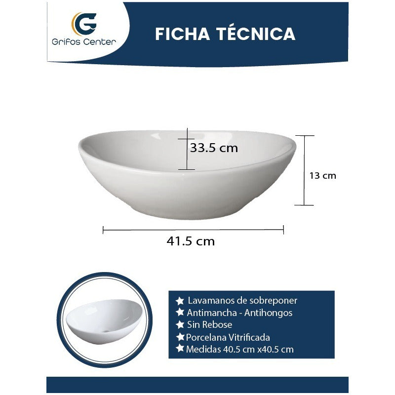 Kit Lavamanos Blanco+griferia Agua Fria Cromo+push Y Acople