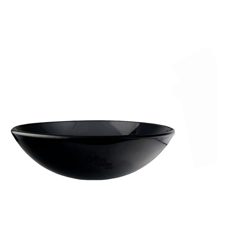 Lavamanos De Vidrio Negro Humo 32cm