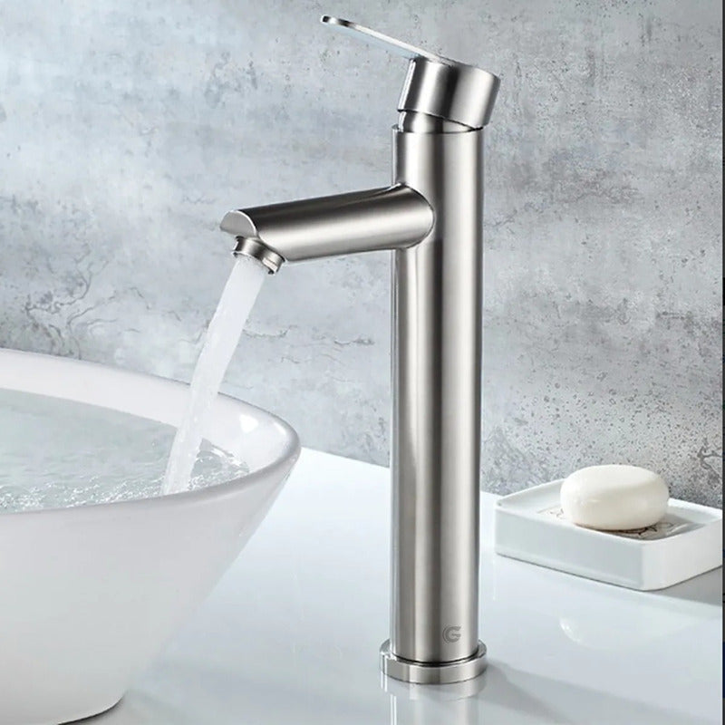 Griferia Monocontrol Lavamanos Alta En Acero Inox.304