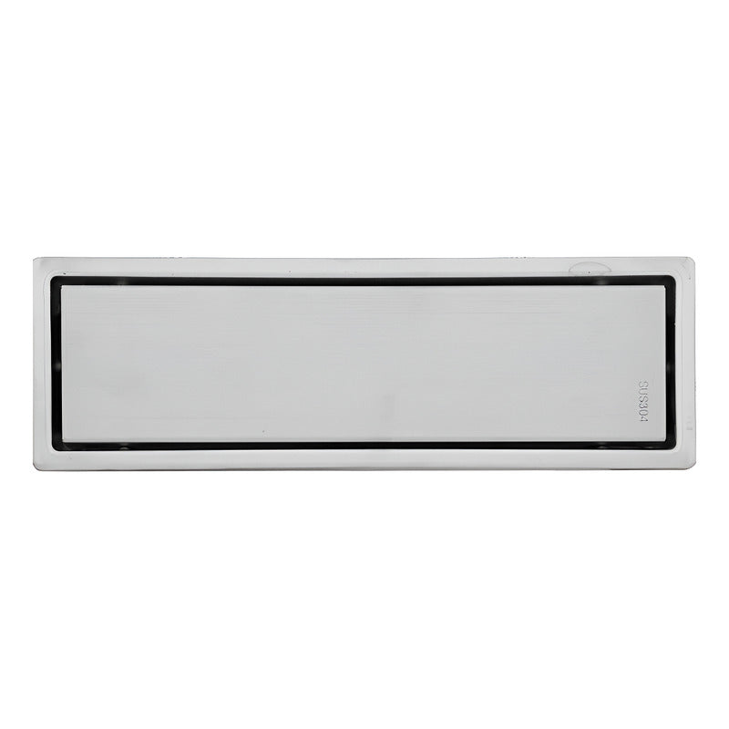 Rejilla De Piso Invisible Plateada Acero Inox 30x10cm